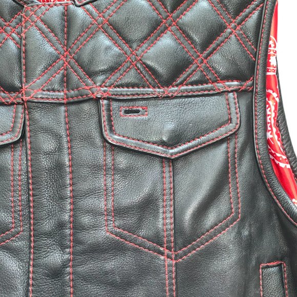 Black Leather Vest for Men - Picture 15 of 16